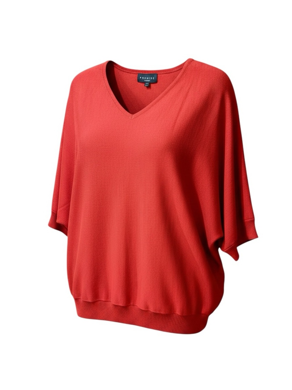 Premise Burnt Orange V-Neck Knit Sweater